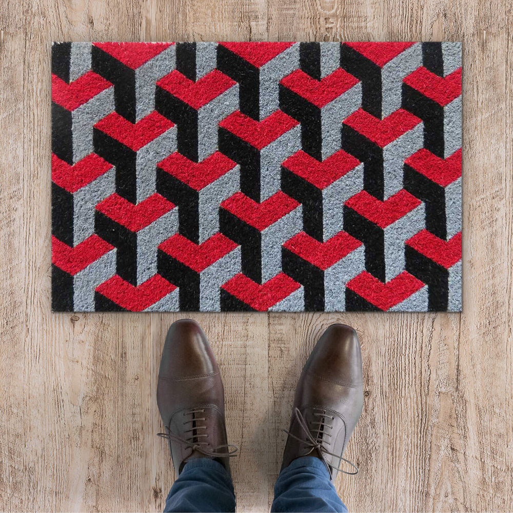 3D design coir door mat