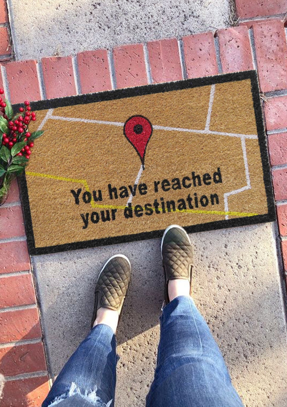 Quirky funny coir doormat design