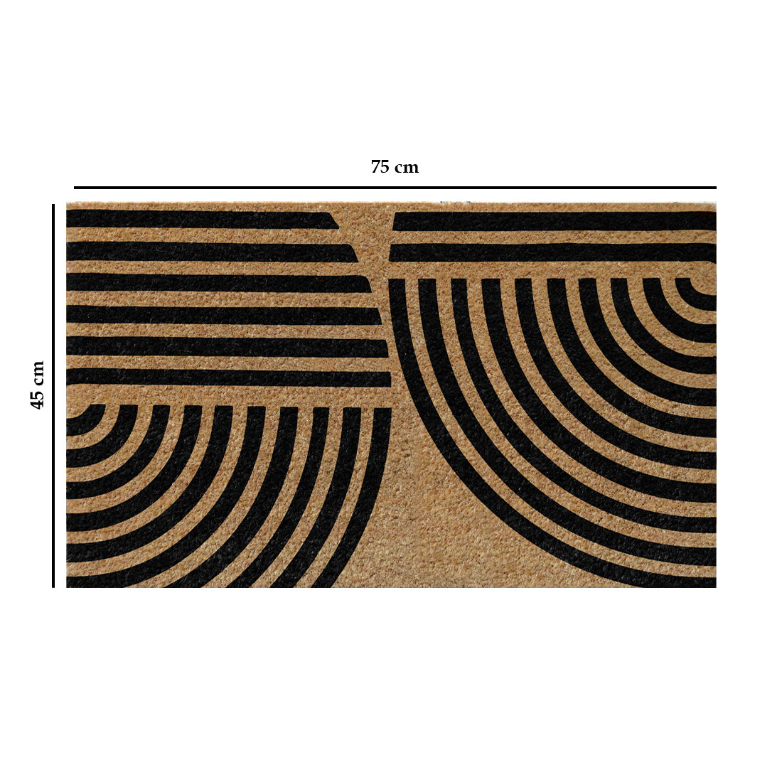 Striped Arc Coir Doormat 45x75 cm – ATMAH, view 2