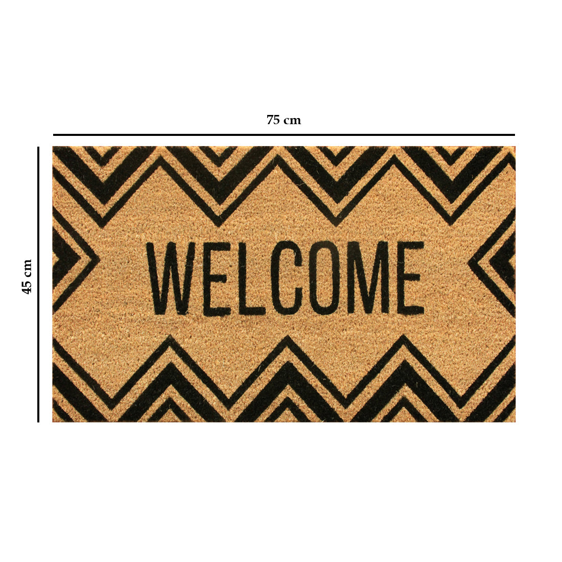 Welcome Chevron Coir Doormat 45x75 cm – ATMAH, view 2