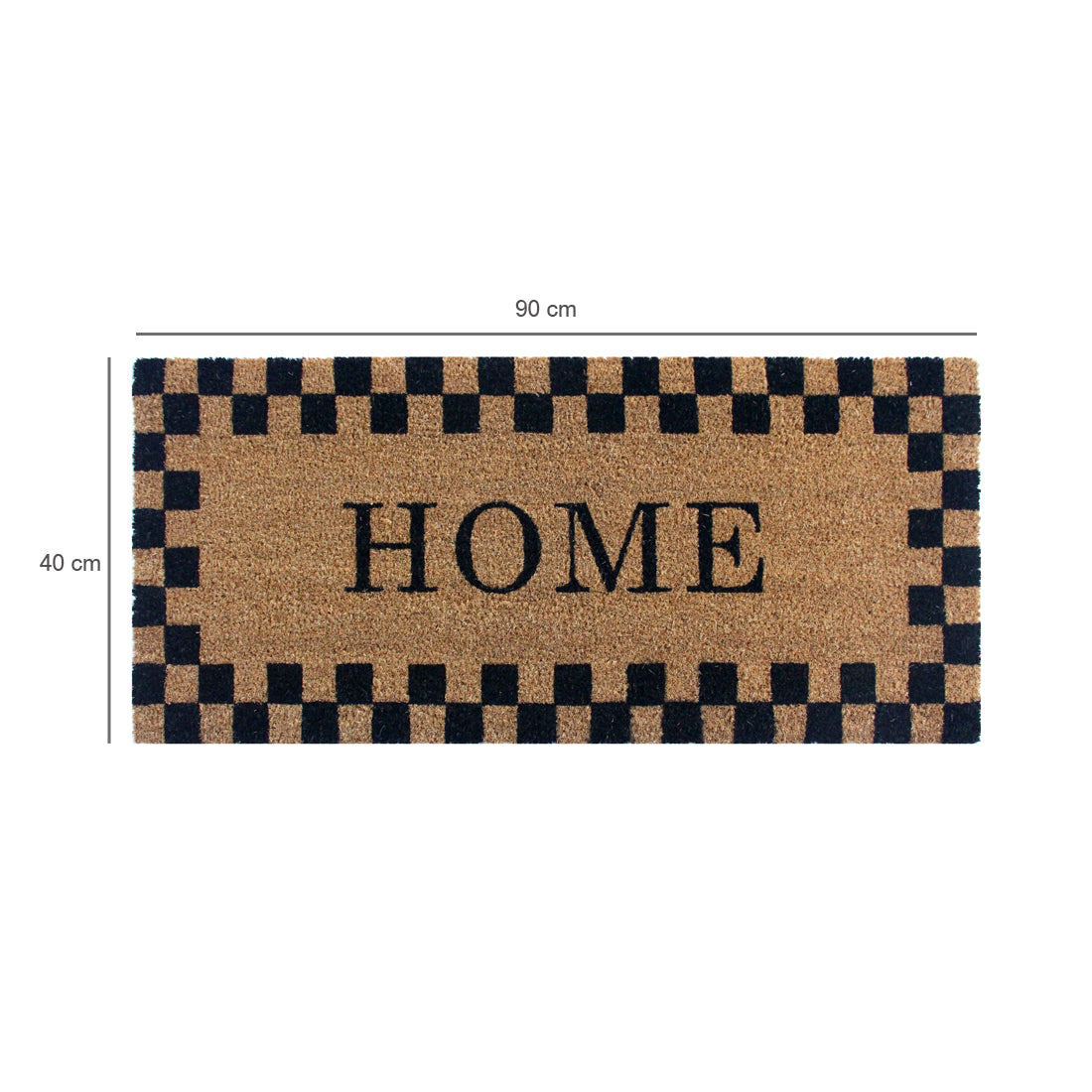 Home Checkered Border Coir Doormat – ATMAH, view 4