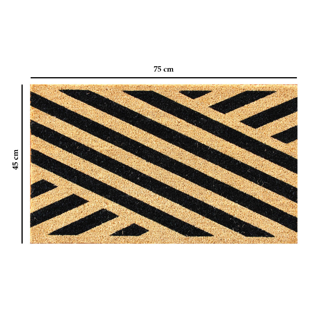 Diagonal Stripe Coir Doormat 45x75 cm – ATMAH, view 2