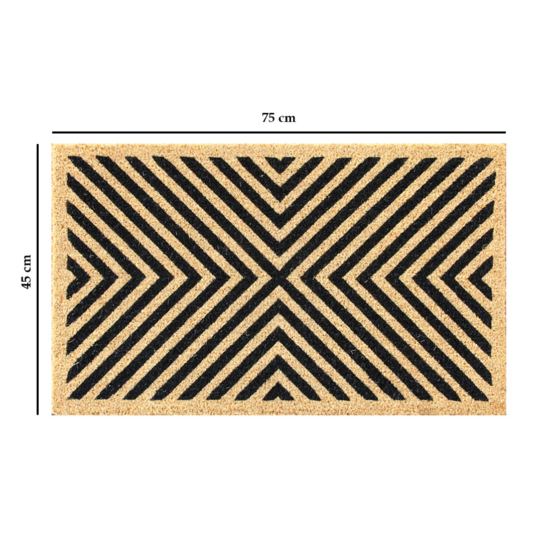 Diamond Cross Stripe Coir Doormat 45x75 cm – ATMAH, view 2