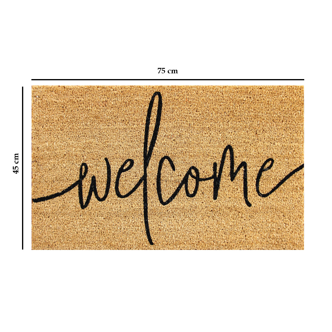 Welcome Cursive Coir Doormat 45x75 cm – ATMAH, view 2