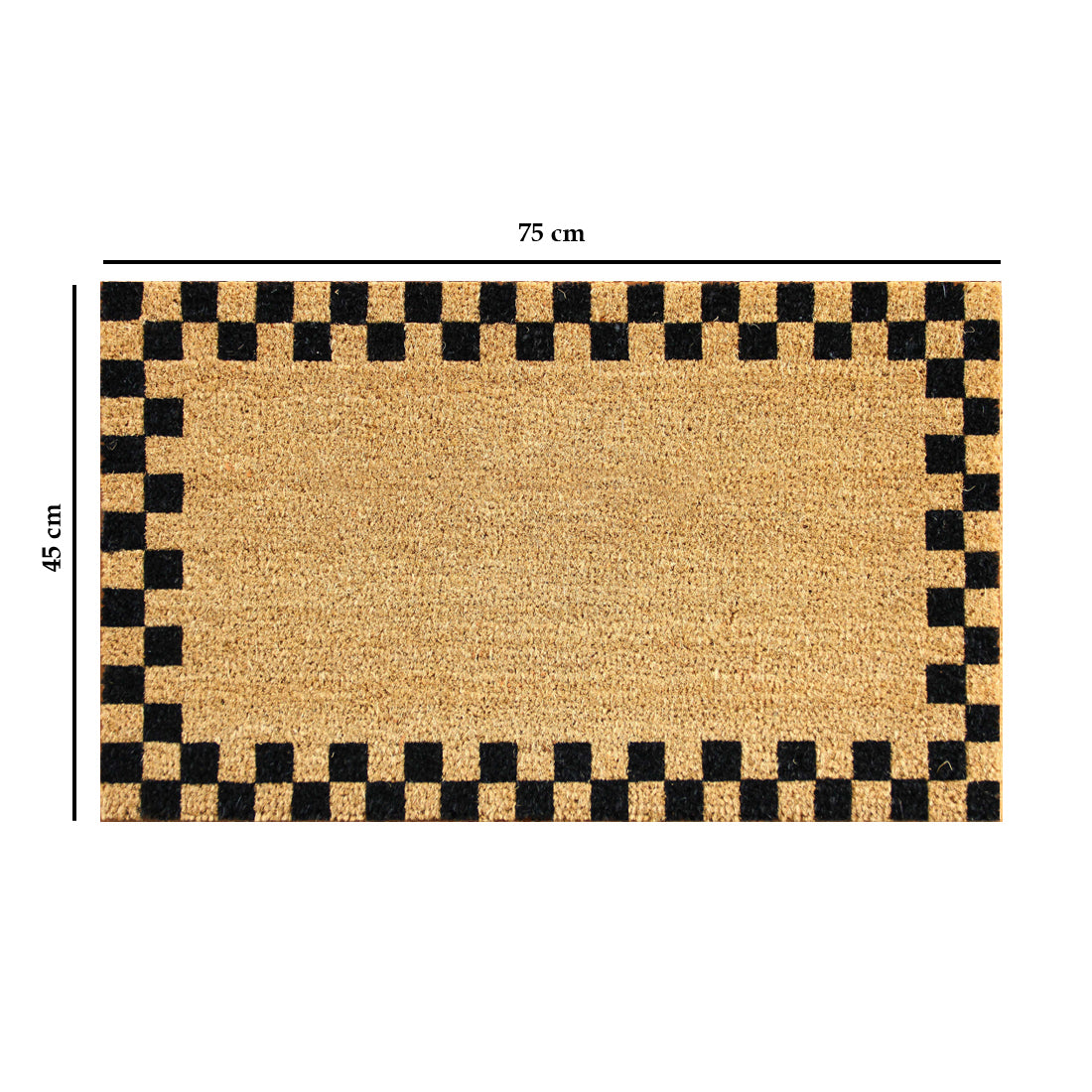 Checkered Border Coir Doormat 45x75 cm – ATMAH, view 2