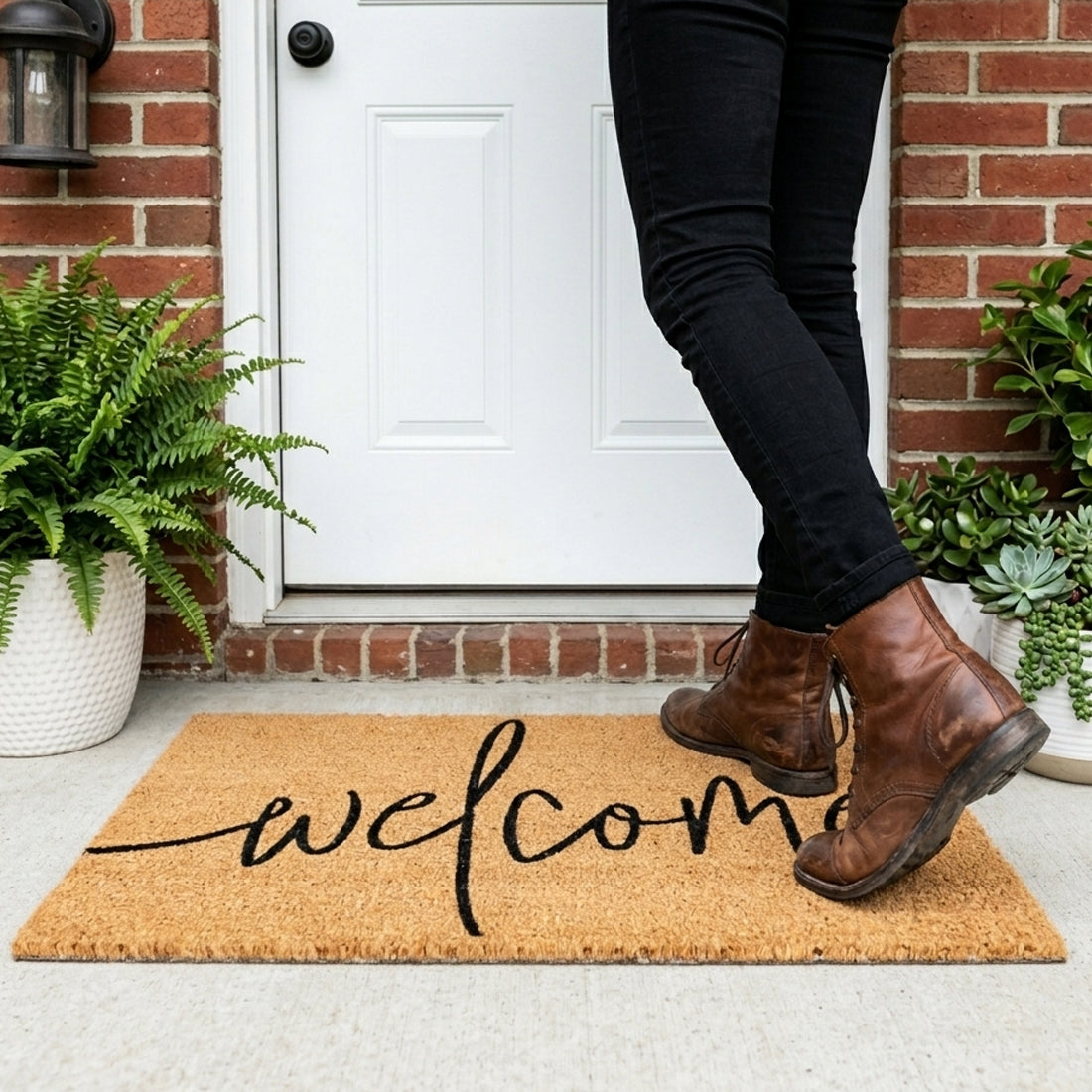 Welcome Cursive Coir Doormat 45x75 cm – ATMAH
