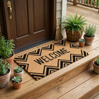Welcome Chevron Coir Doormat 45x75 cm – ATMAH