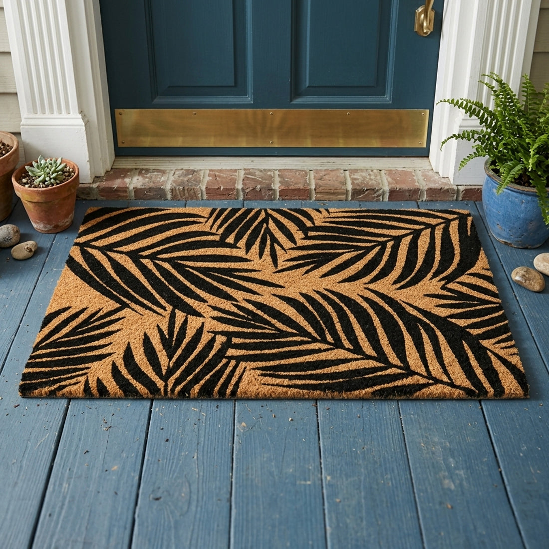 Tropical Leaf Coir Doormat 45x75 cm – ATMAH