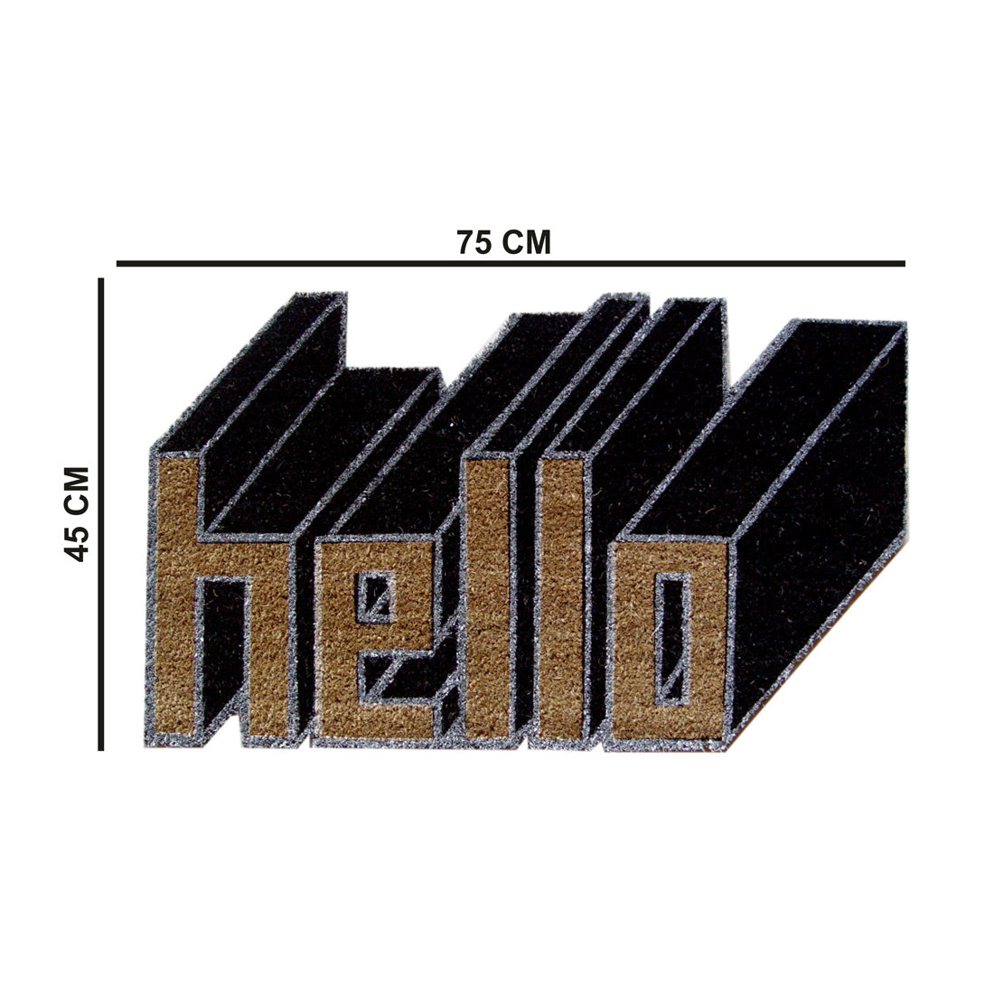 3D Hello Coir Doormat – ATMAH, view 2