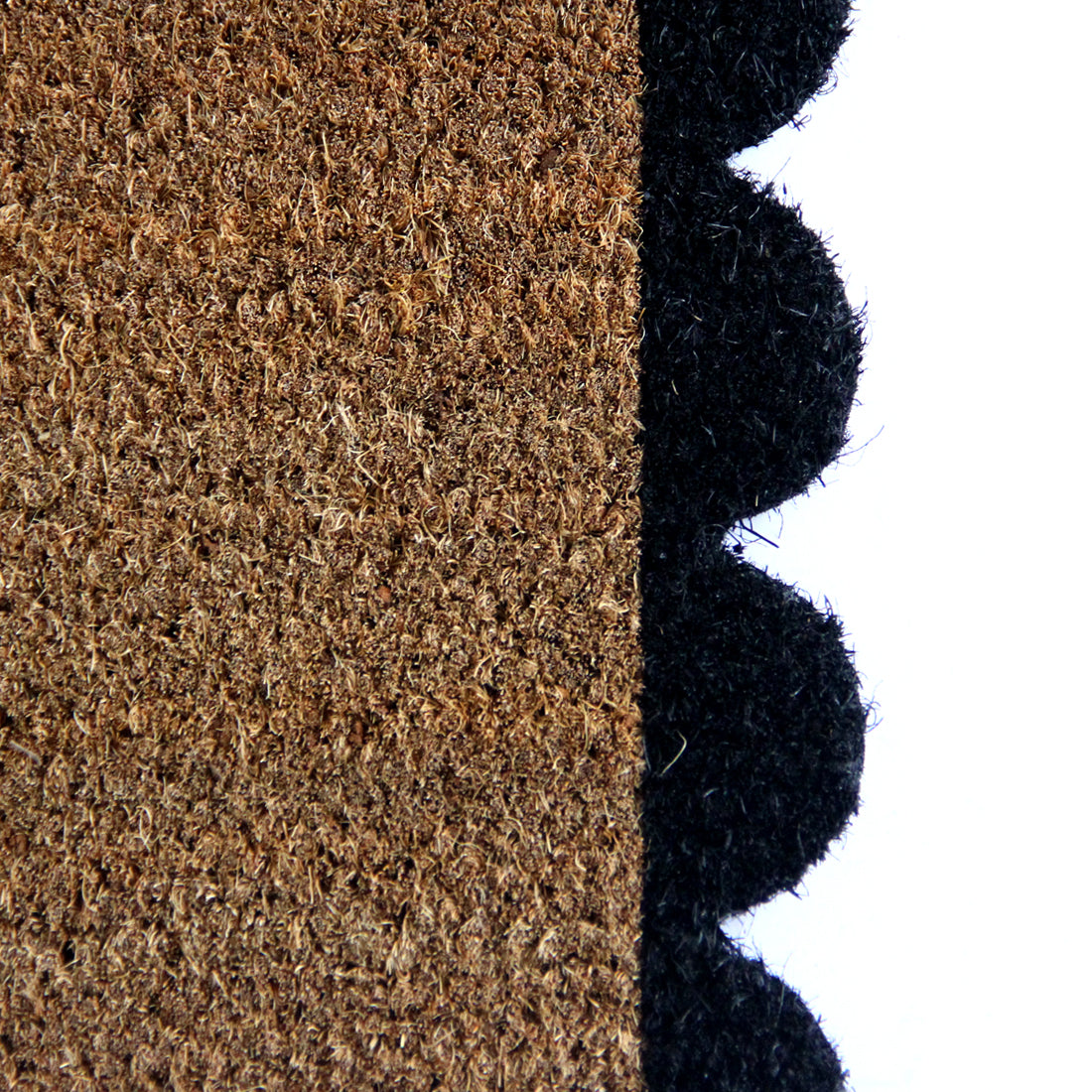 Plain Scallop Border Coir Doormat – ATMAH, view 4