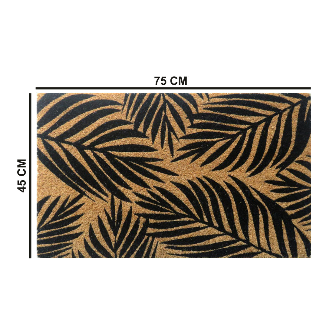 Black Leaves Coir Doormat – ATMAH, view 2