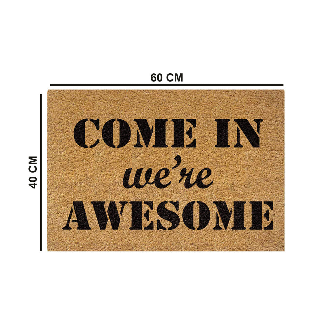 Come in We're Awesome Coir Doormat 40x60 cm – ATMAH, view 2