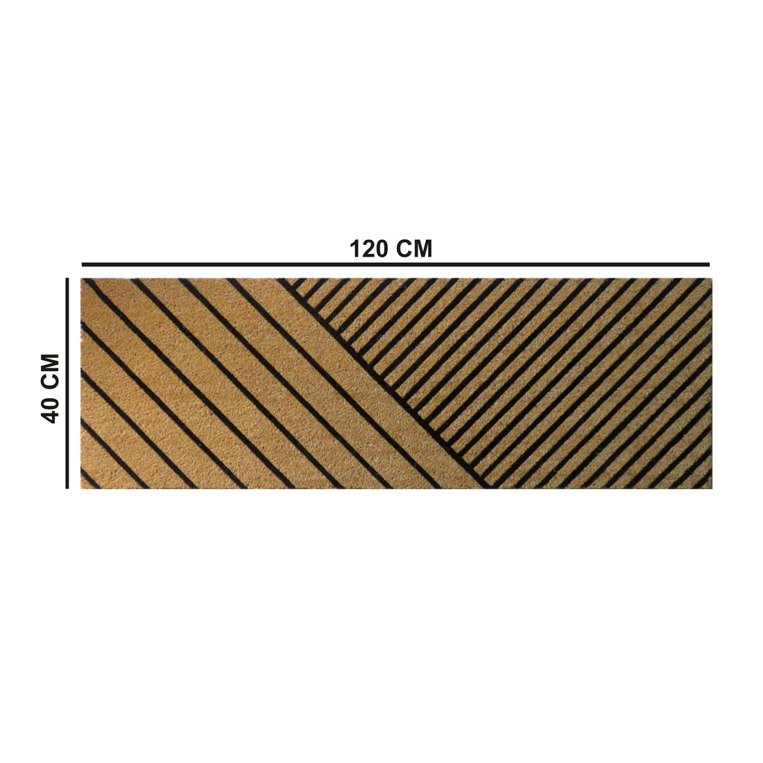 Cross Stripe Long Coir Doormat 120x40 cm – ATMAH, view 2