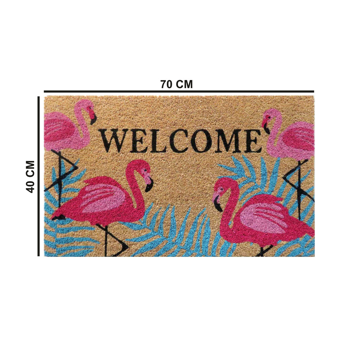Free Range Flamingos Coir Doormat 40x70 cm – ATMAH, view 2