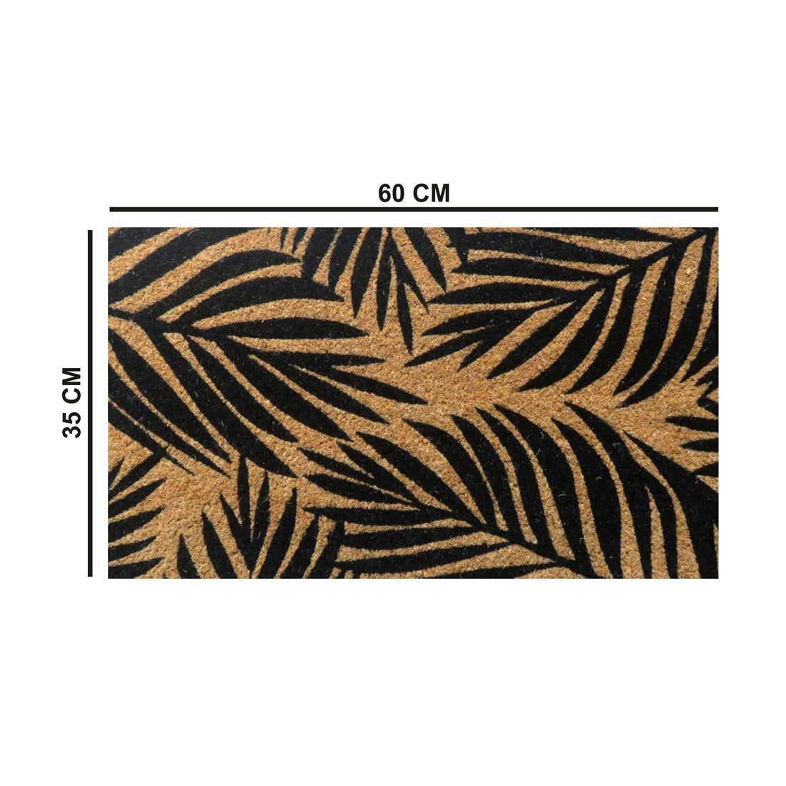 Black Leaves Coir Doormat – ATMAH, view 3
