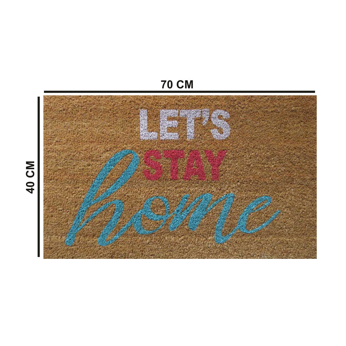 Let's Stay Home Coir Doormat 40x70 cm – ATMAH, view 2