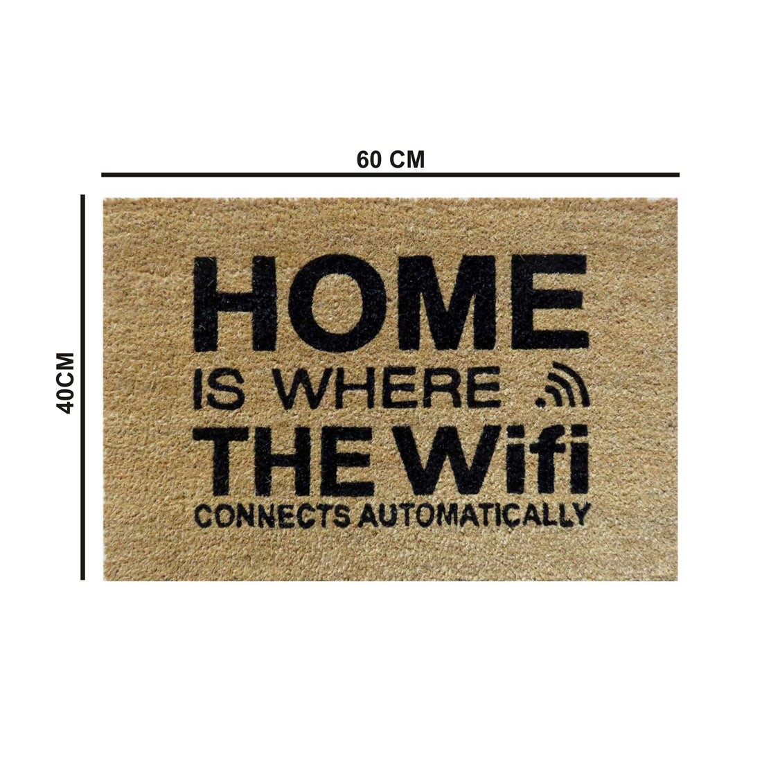 Home is Where the Wifi Connects Automatically Coir Doormat – ATMAH, view 2