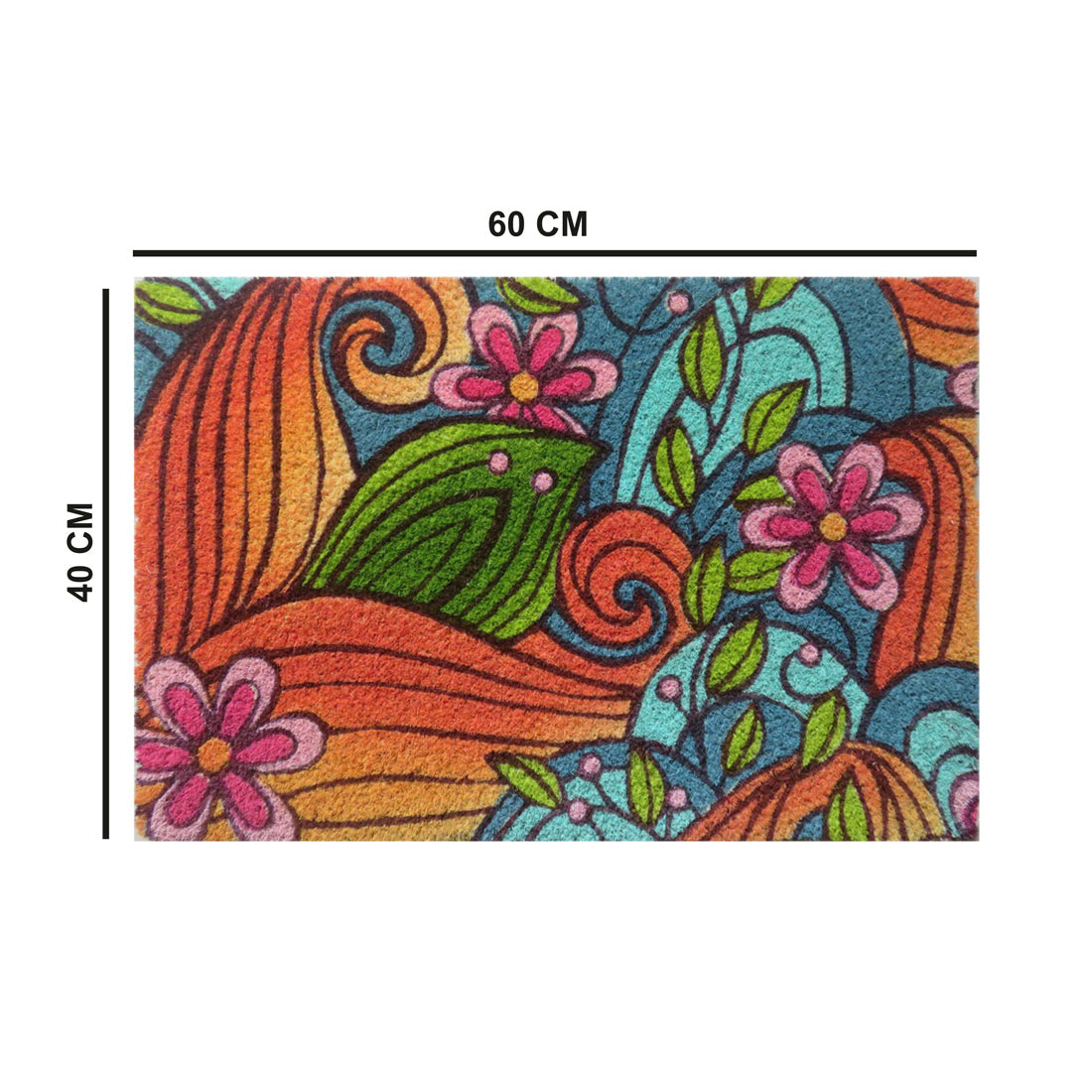 Wild Bloom Floral Coir Doormat 40x60 cm – ATMAH, view 2