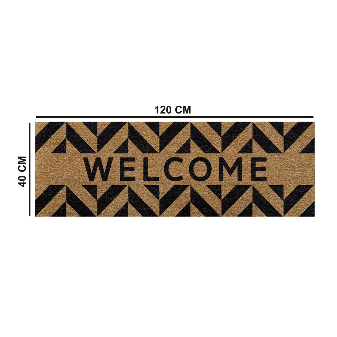 Zigzag Distress Coir Doormat 120x40 cm – ATMAH, view 2