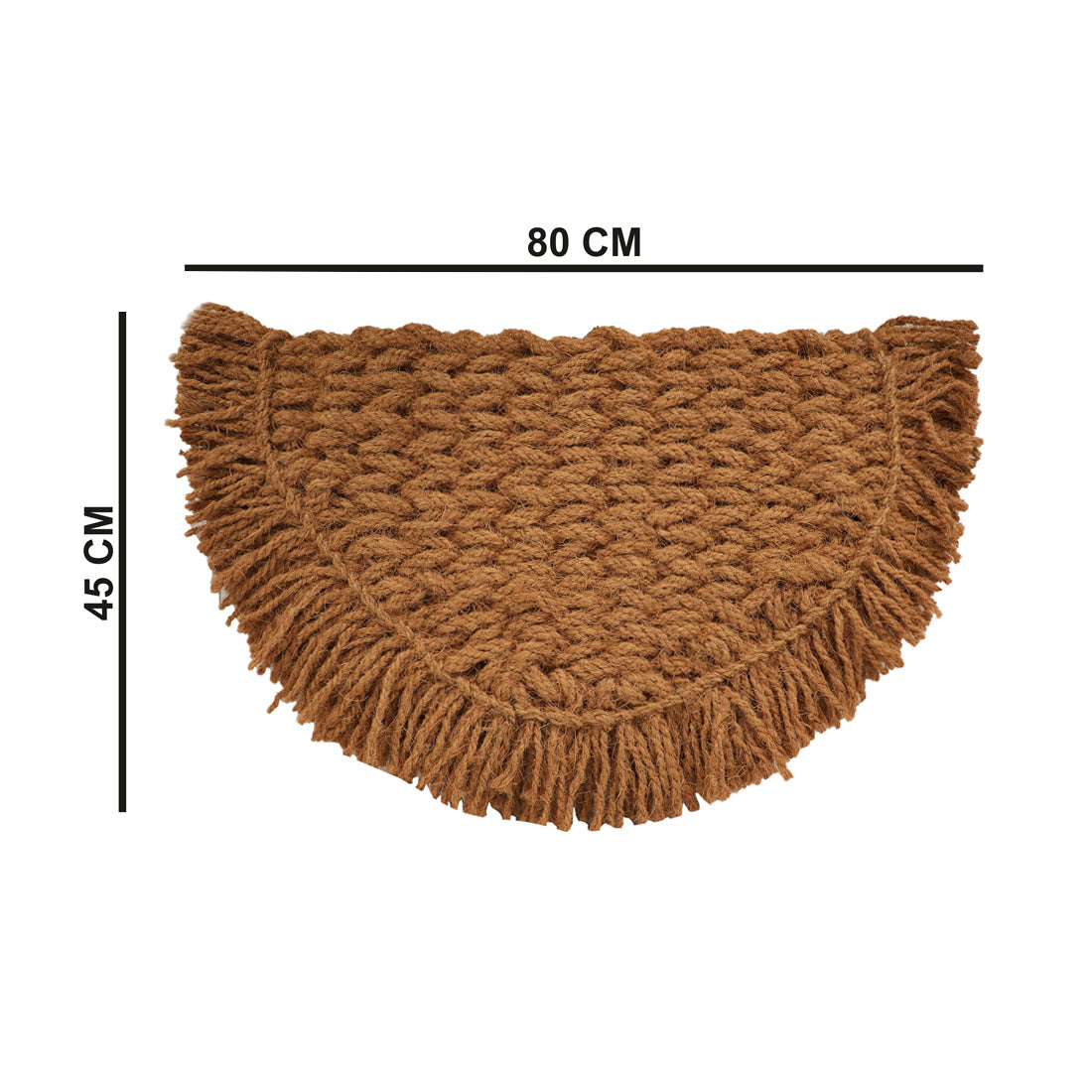 Handwoven Coir Rope Mat with Fringes 45x80 cm – ATMAH, view 2