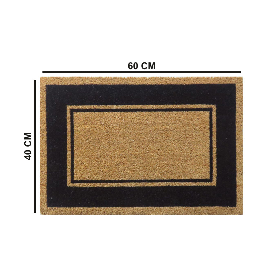 Black Borders Coir Doormat – ATMAH, view 3