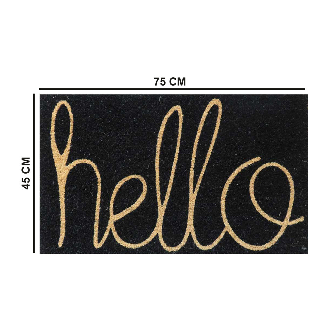 Hello Coir Doormat Black – ATMAH, view 2