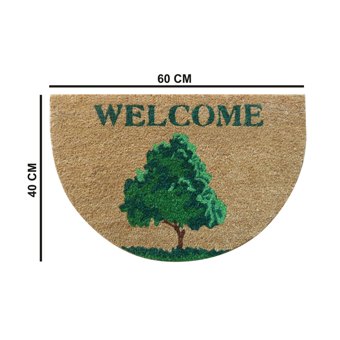 Welcome Tree Half Moon Coir Doormat 40x60 cm – ATMAH, view 2