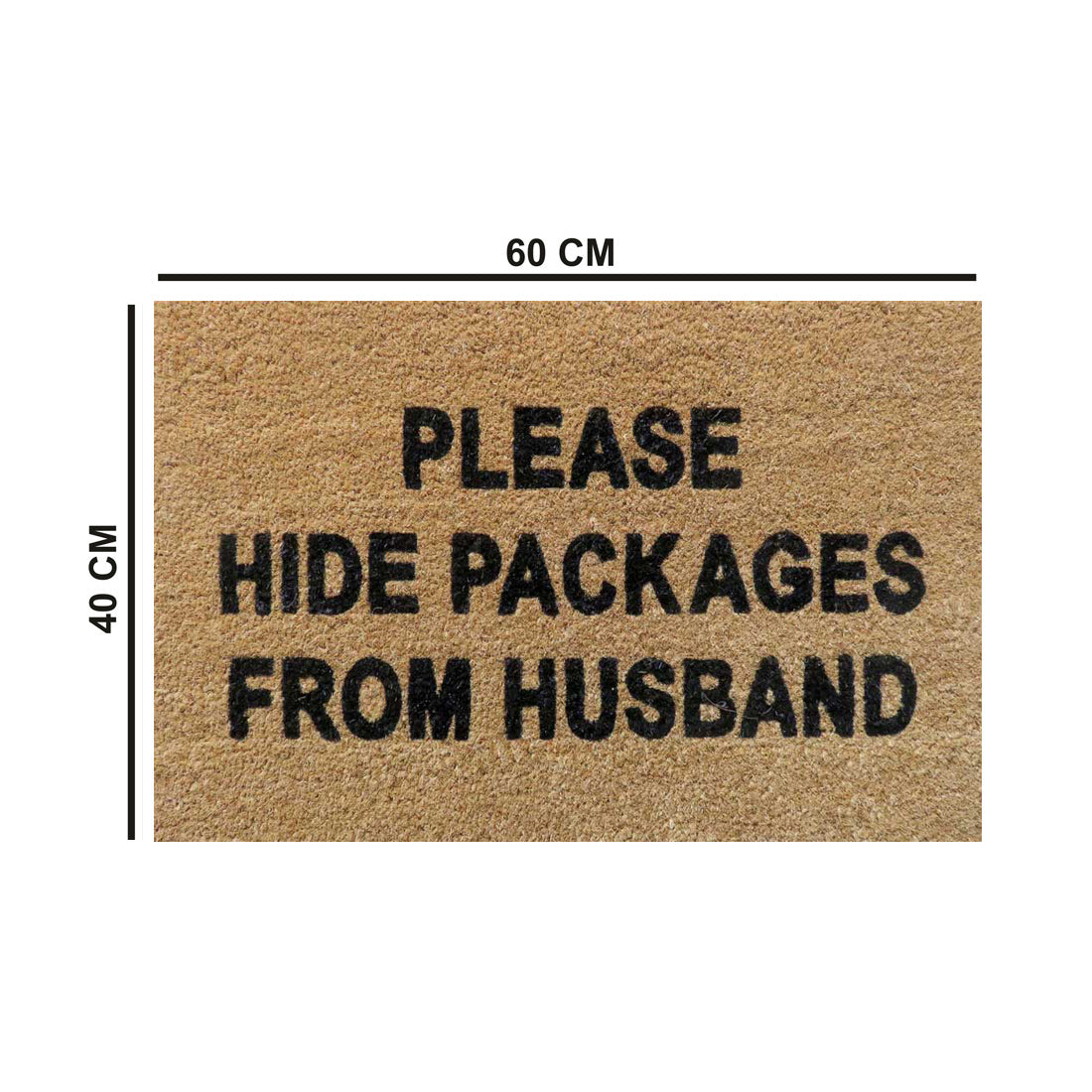 Please Hide Packages from Husband Coir Doormat 40x60 cm – ATMAH, view 2