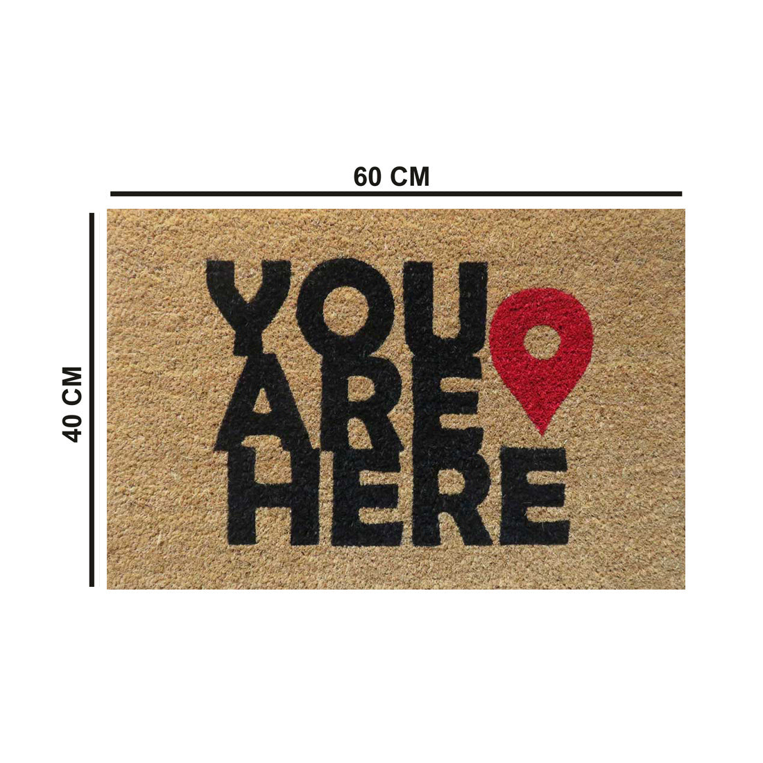 You Are Here Coir Doormat 40x60 cm – ATMAH, view 2