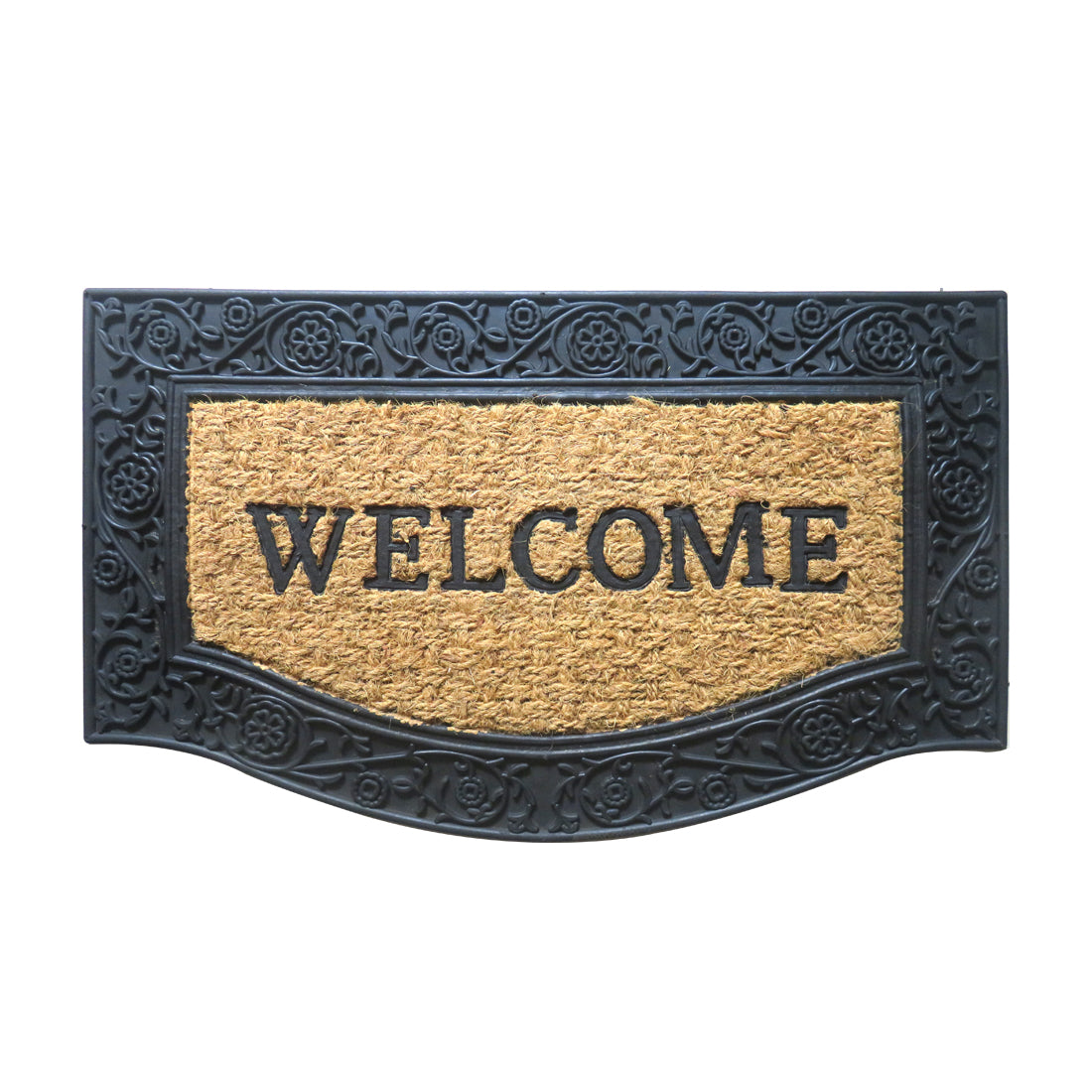 Welcome Shaped Rubber & Coir Doormat 45x75 cm – ATMAH, view 2