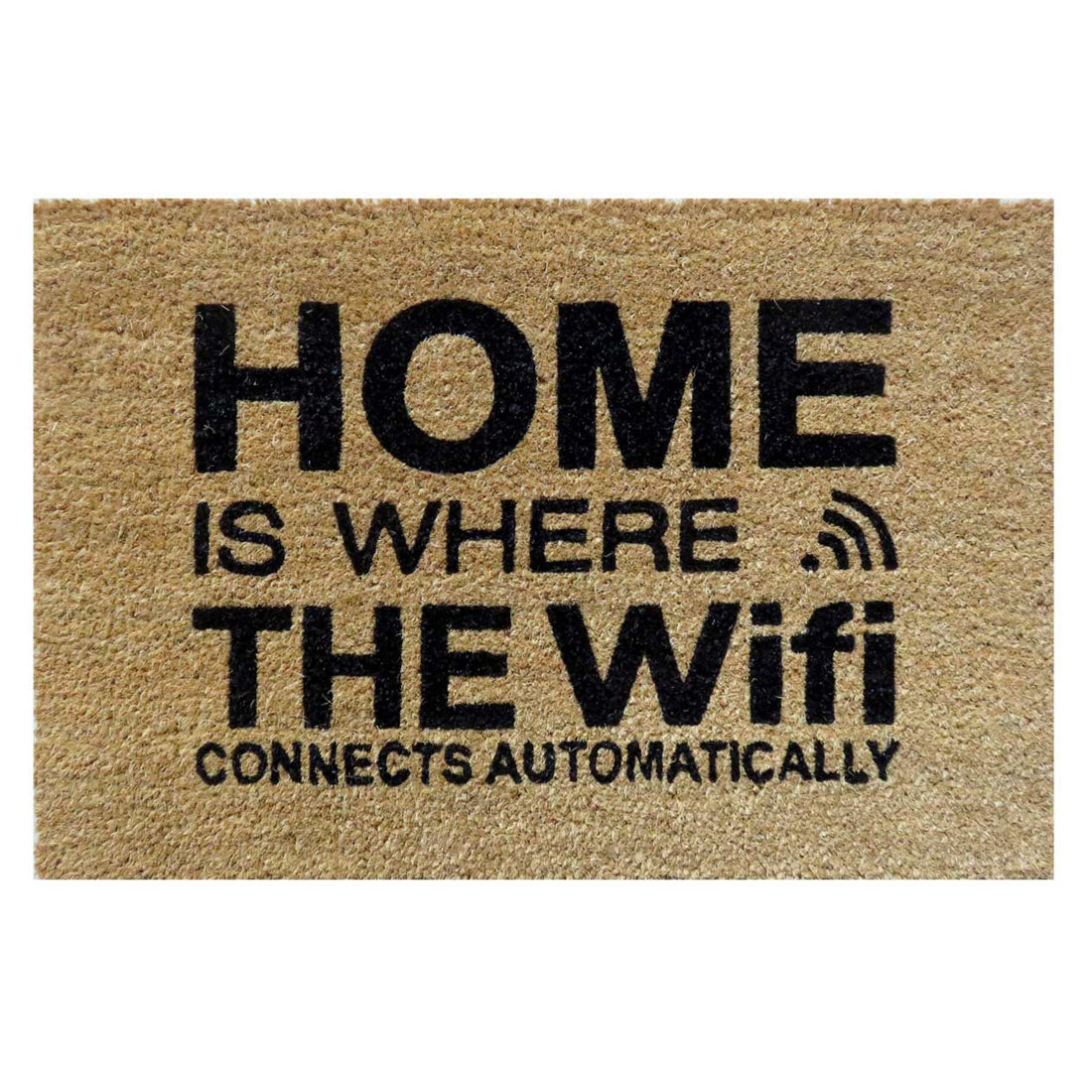 Home is Where the Wifi Connects Automatically Coir Doormat – ATMAH, view 3