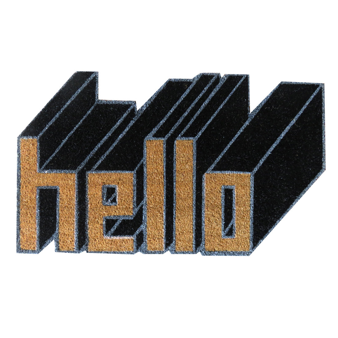 3D Hello Coir Doormat – ATMAH, view 3