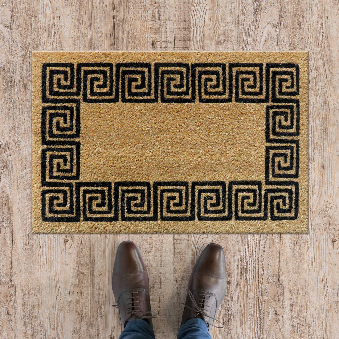 Greek Key border coir door mat – ATMAH - All That Maketh A Home