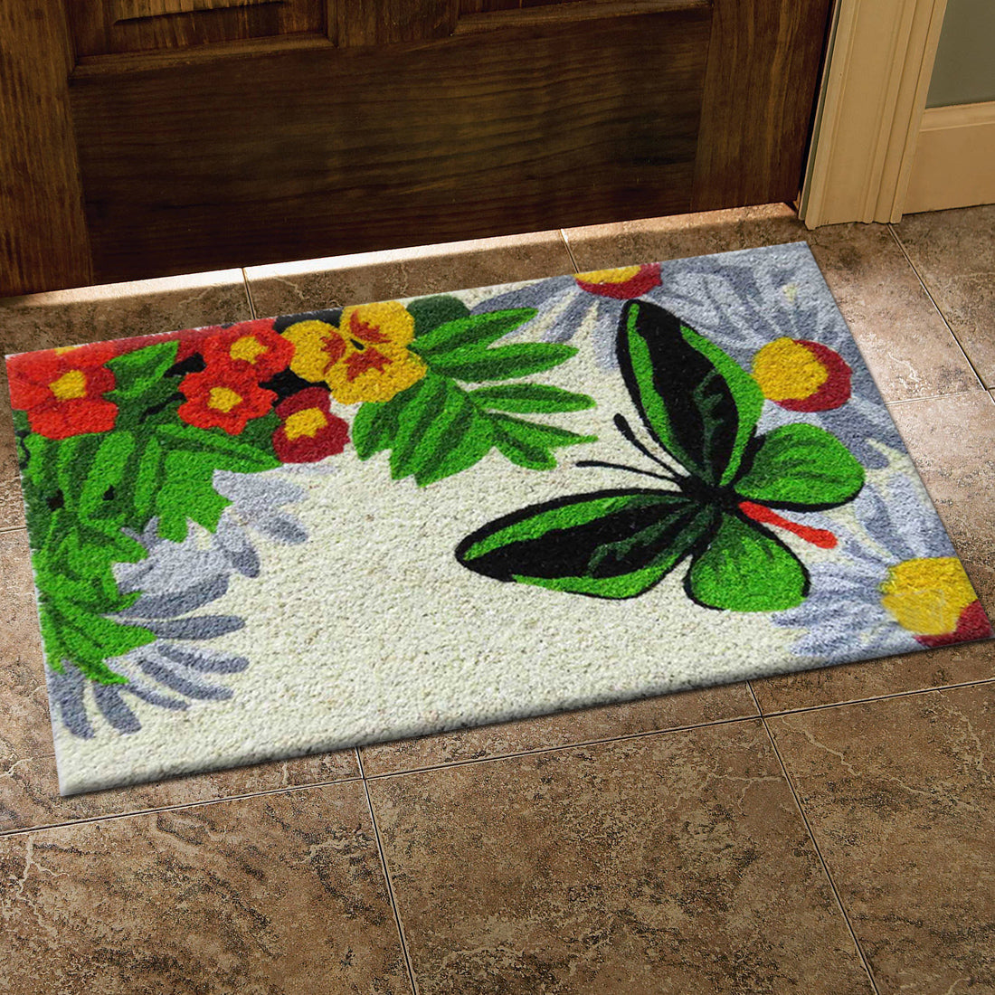 Butterfly in the Garden Coir Doormat 40x60 cm – ATMAH