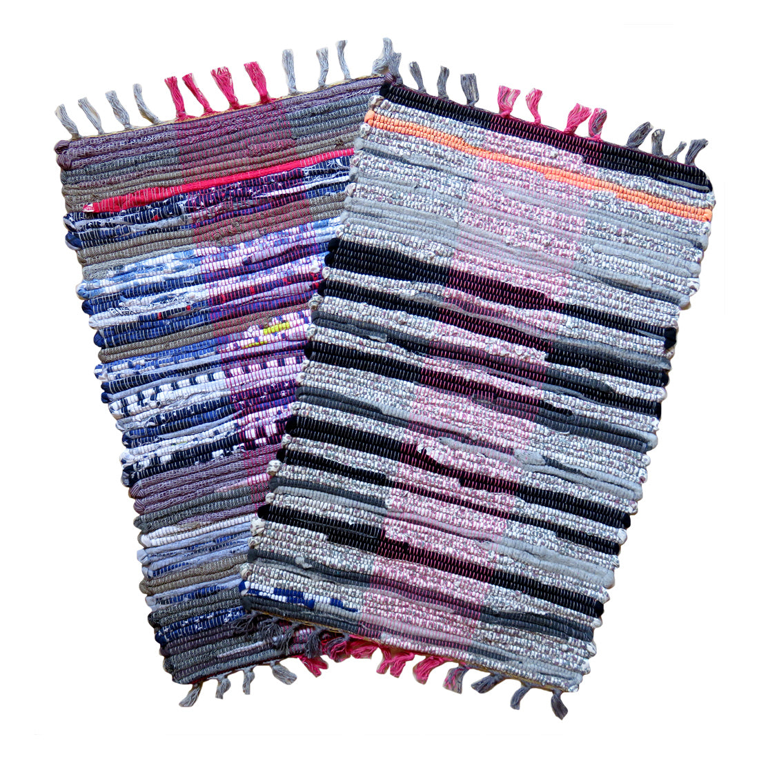 Cotton Chindi Rag Rugs, Set of 2 – ATMAH