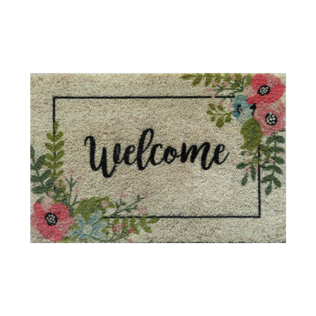 Welcome Flower Coir Doormat 40x60 cm – ATMAH, view 3