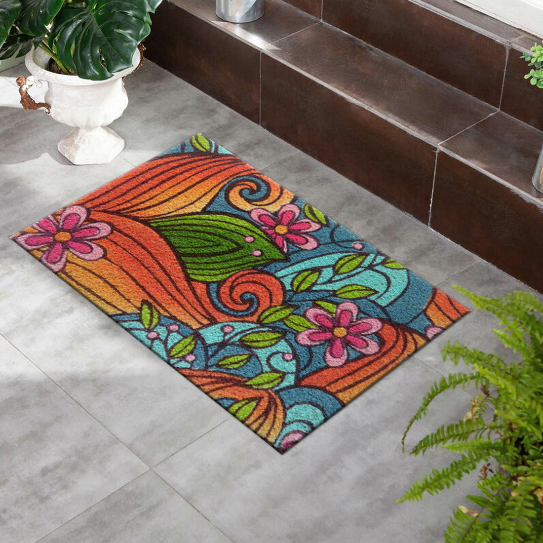 Wild Bloom Floral Coir Doormat 40x60 cm – ATMAH, view 5