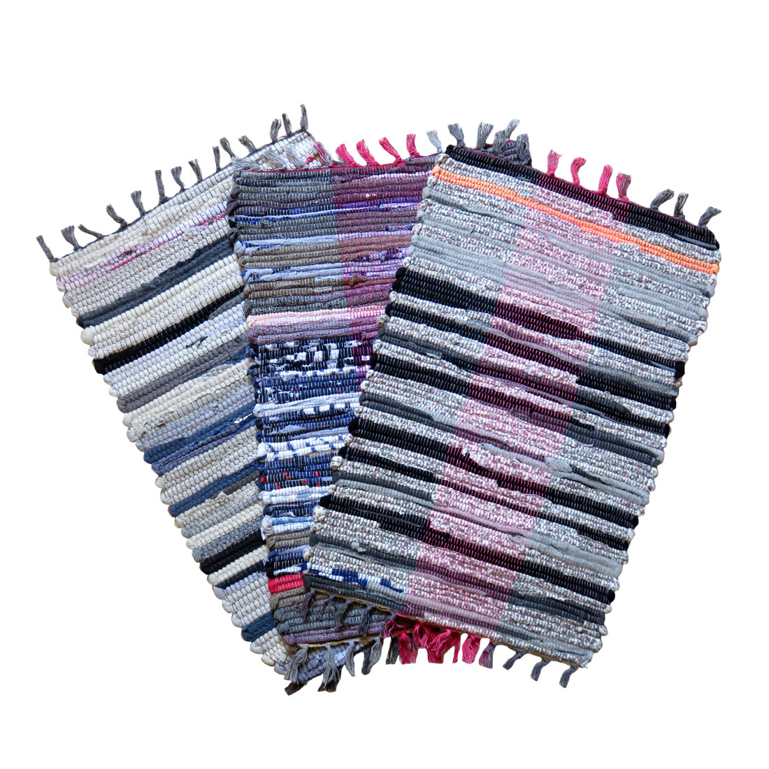 Cotton Chindi Rag Rugs, Set of 3 – ATMAH