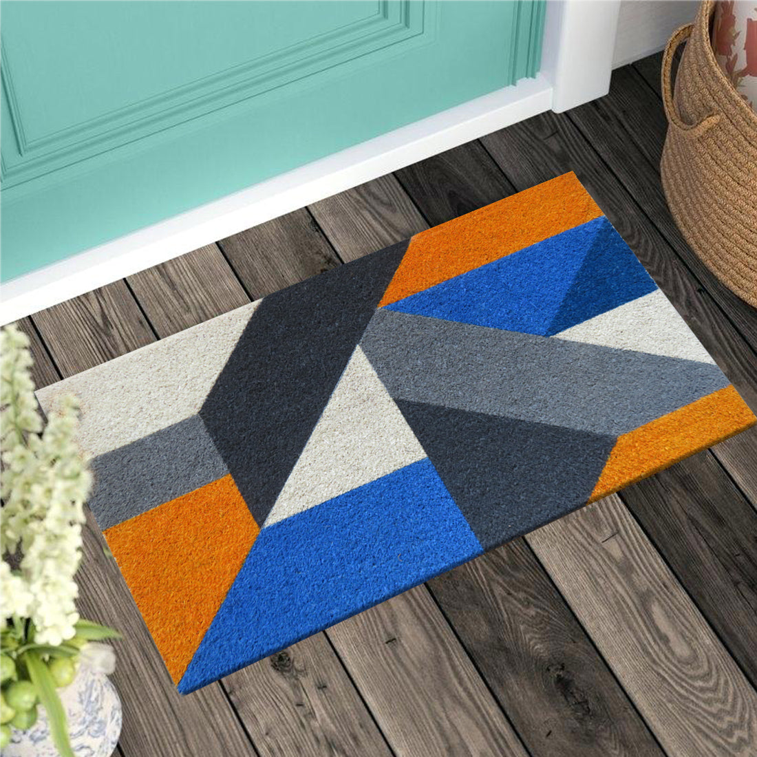 Colourful Geometry Coir Doormat 45x75 cm – ATMAH