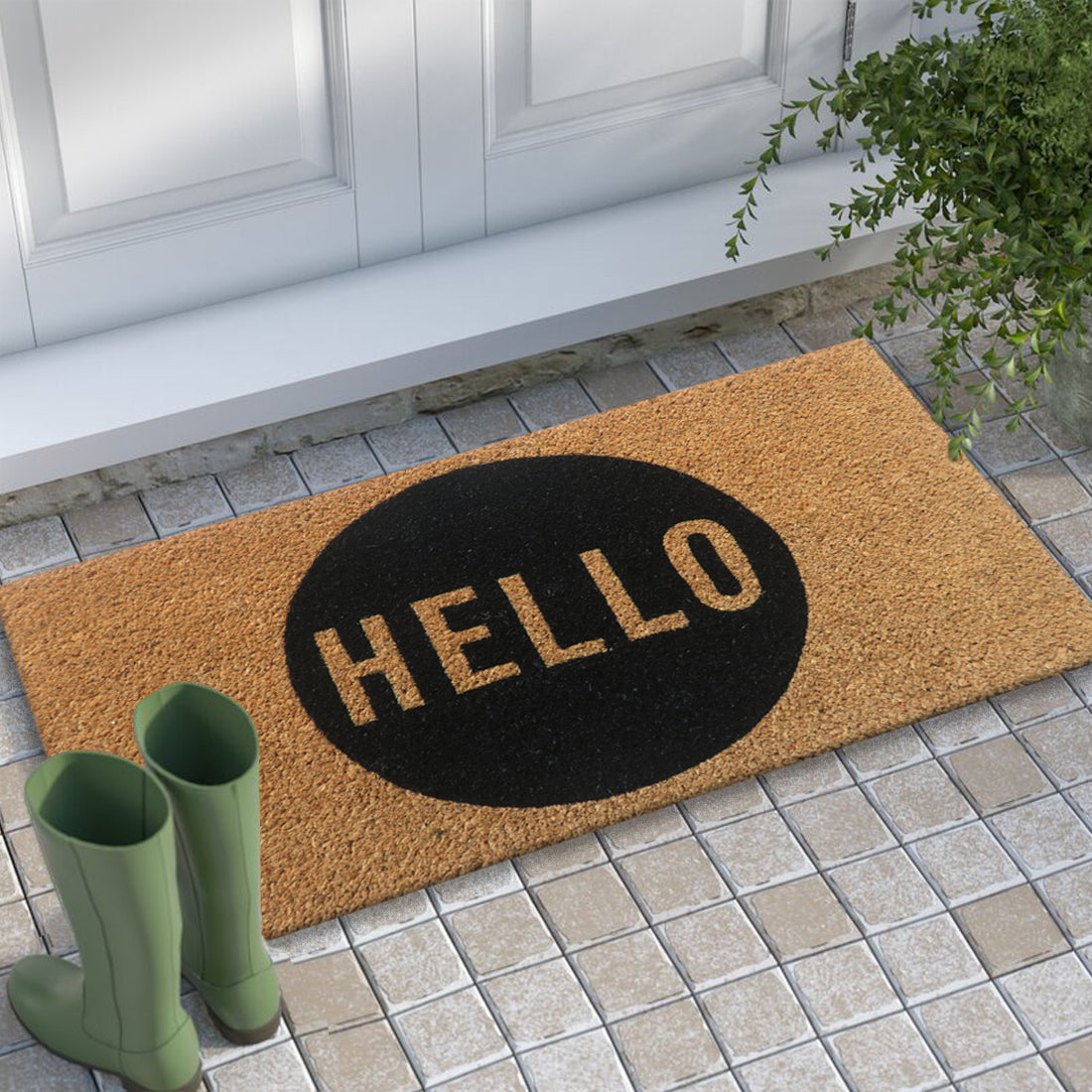 Hello Coir Doormat 35x60 cm – ATMAH