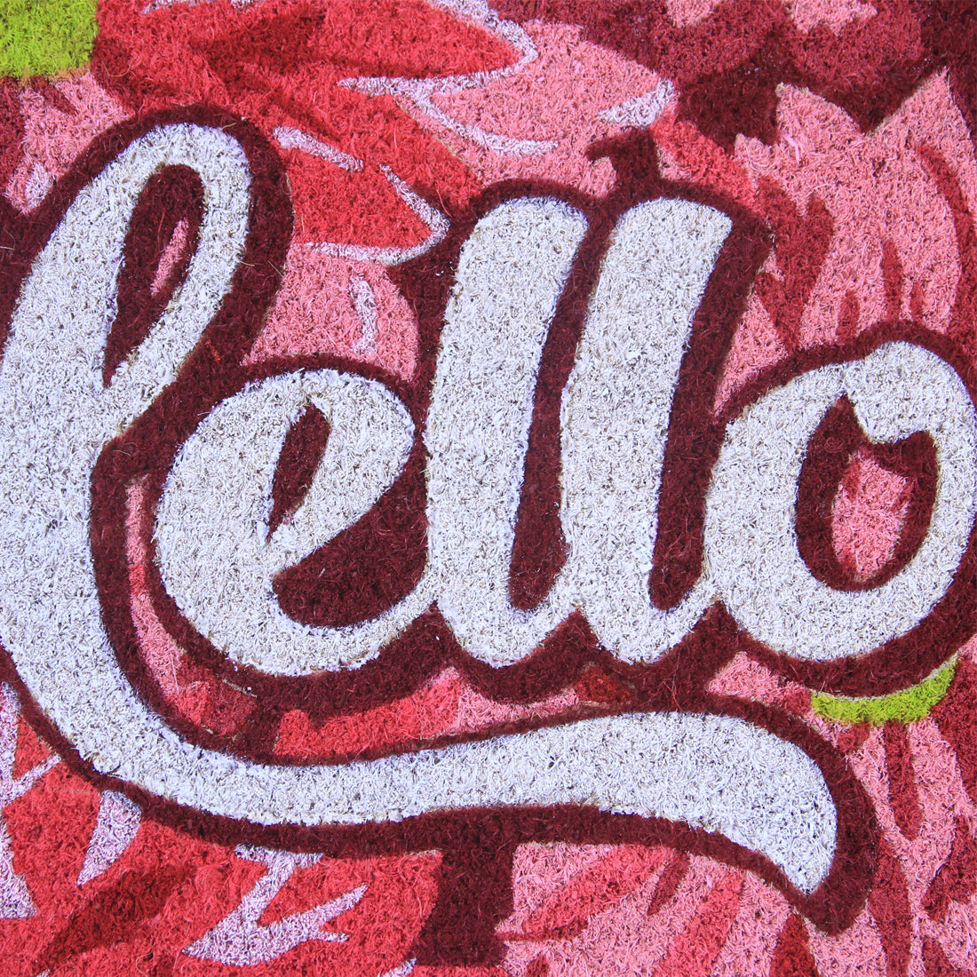 Hello Gerbera Coir Doormat 45x75 cm – ATMAH, view 4