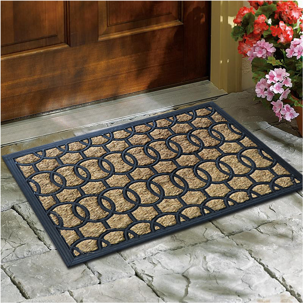 Chain design coir doormat