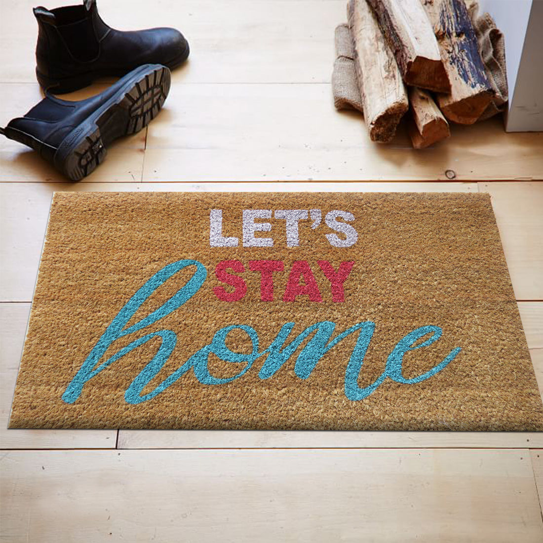 Let's Stay Home Coir Doormat 40x70 cm – ATMAH