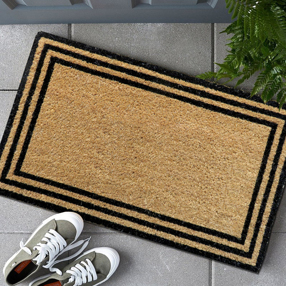 Natural Coir Doormat with Border 35x60 cm – ATMAH