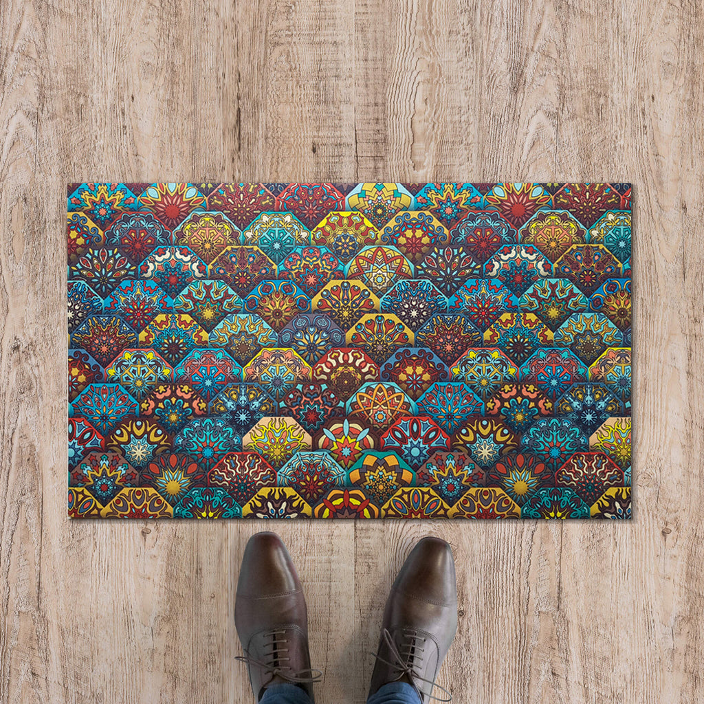 Moroccan tile decorative mat