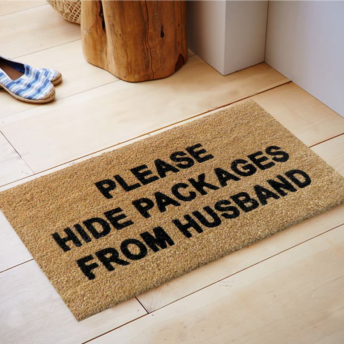 Please Hide Packages from Husband Coir Doormat 40x60 cm – ATMAH