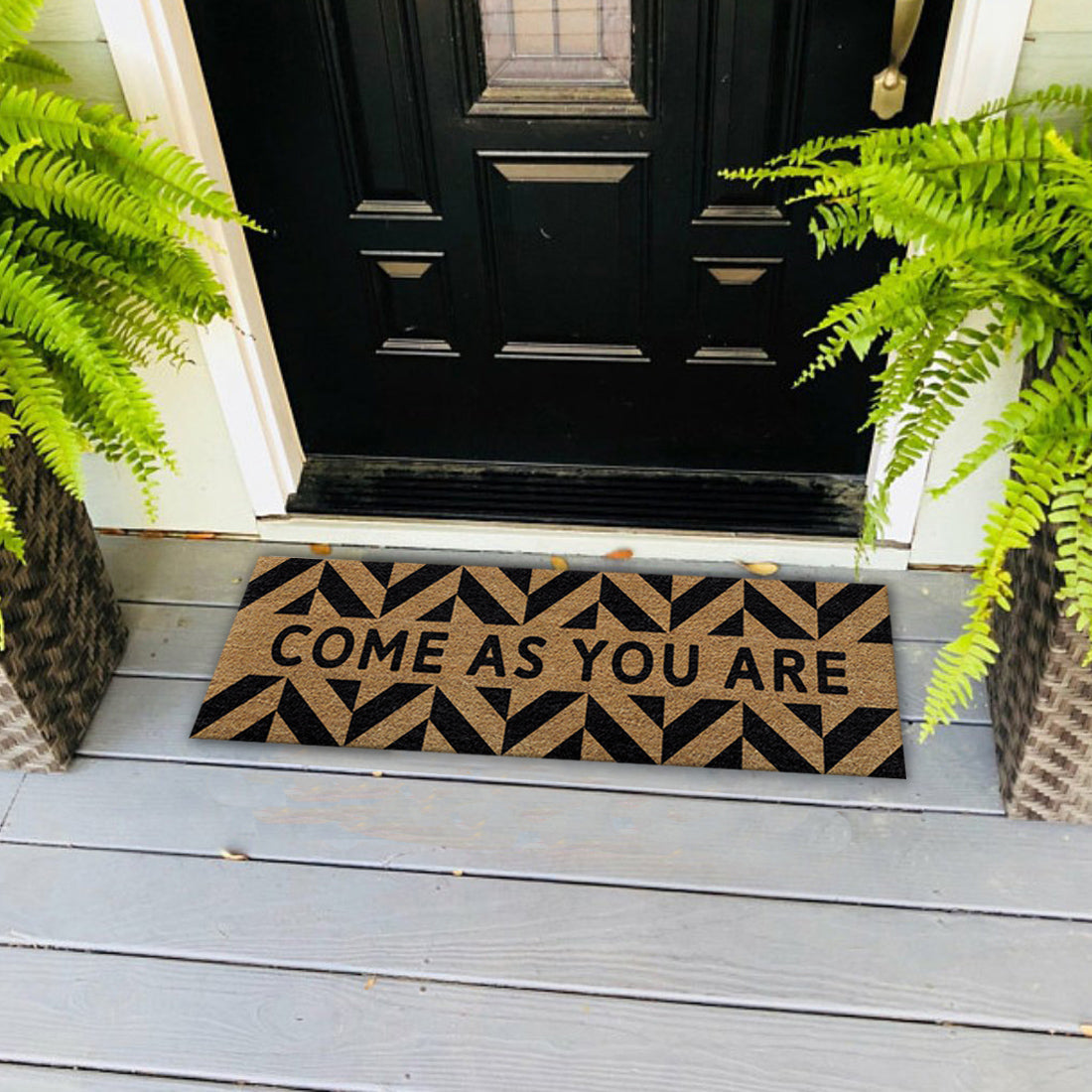 Zigzag Distress Coir Doormat 120x40 cm – ATMAH