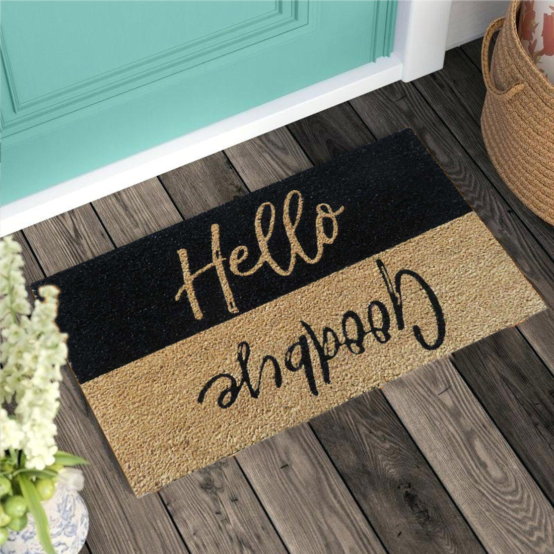 Hello & Goodbye Coir Doormat 35x60 cm – ATMAH