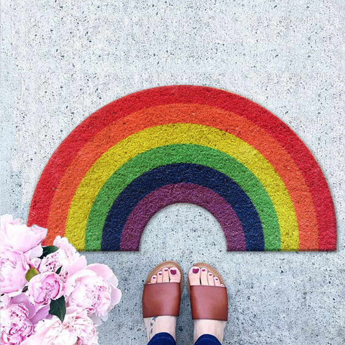Rainbow Coir Doormat 40x75 cm – ATMAH