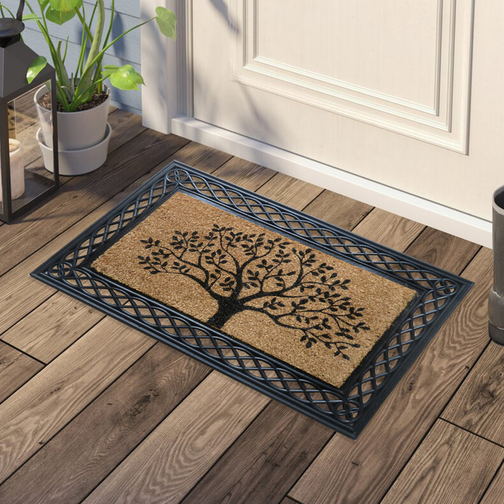 Tree - Rubber Moulded Coir Doormat